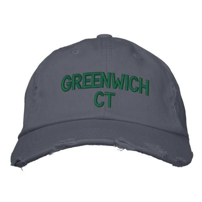 GORRA BORDADA GREENWICH CT - TAPÓN DE BORRADOR (Anverso)