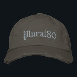 Gorra Bordada Gris monocromático moderno<br><div class="desc">Gorra de béisbol con bordado gris monogramada moderna.</div>