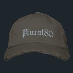 Gorra Bordada Gris monocromático moderno<br><div class="desc">Gorra de béisbol con bordado gris monogramada moderna.</div>