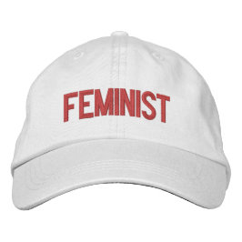 Gorra Bordada Gris rojo feminista moderno