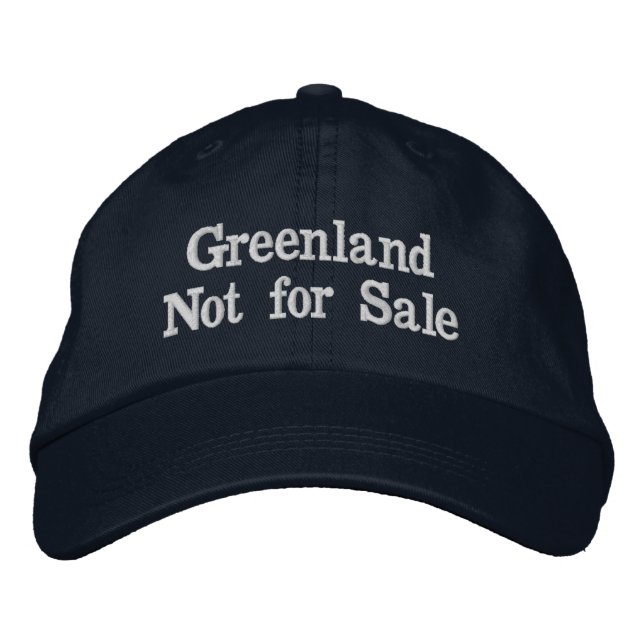 Gorra Bordada Groenlandia no se vende (Anverso)