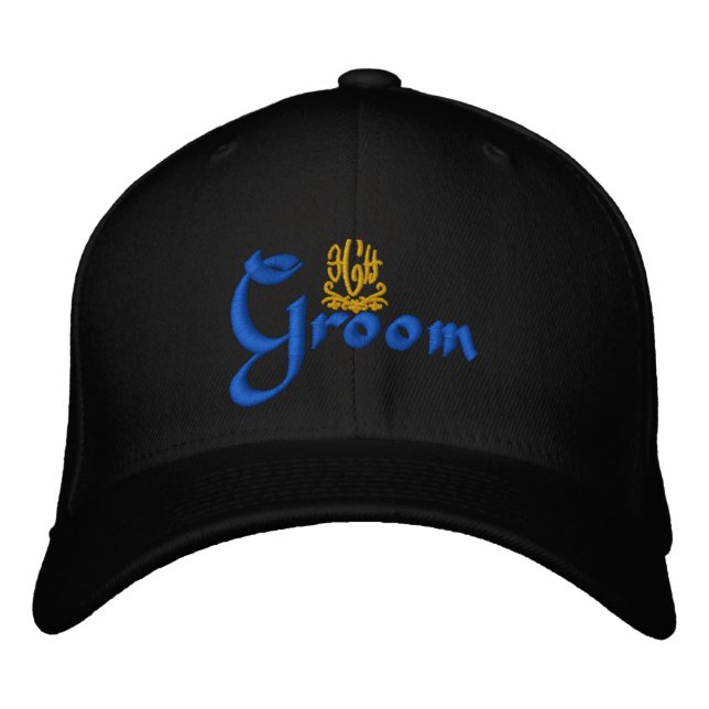 Gorra Bordada Groom Boda Black (Anverso)