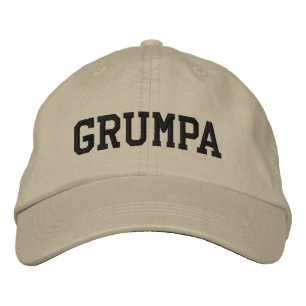 Gorra Bordada Grumpa Abuelo gruñón divertido de negro