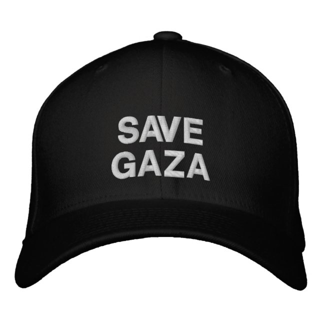 Gorra Bordada Guardar texto de personalizado moderno en blanco n (Anverso)