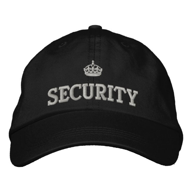Gorra Bordada Guardia de seguridad con el logotipo de la corona (Anverso)