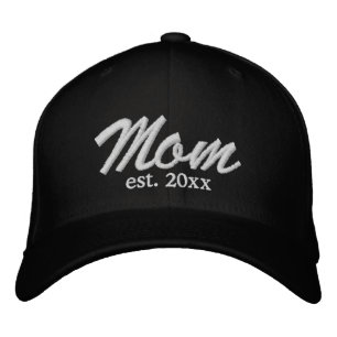 Gorra Bordada Guión de personalizado negro blanco de fecha esta