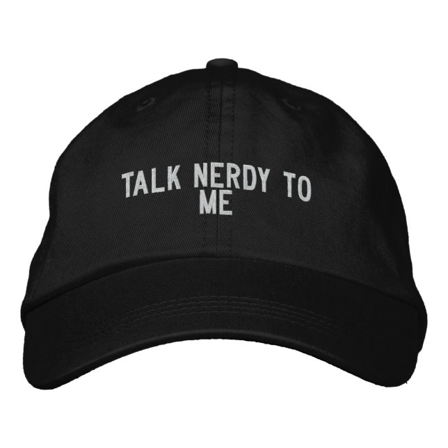 Gorra Bordada habladme con nervios (Anverso)