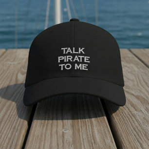 Gorra Bordada Hablar De Piratas A Mí Negros Hombres Graciosos