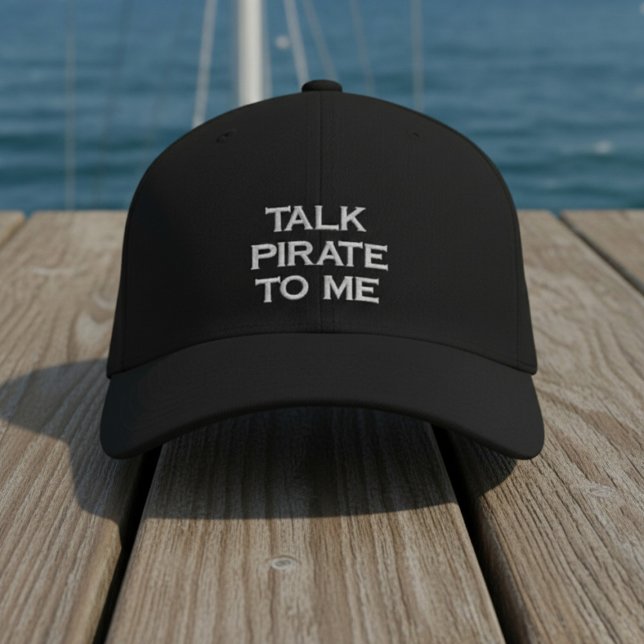 Gorra Bordada Hablar De Piratas A Mí Negros Hombres Graciosos (Arr you looking for a new cap or arr you planning a quick pirate costume? )