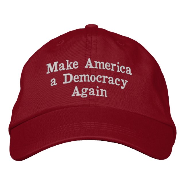 Gorra Bordada Hacer de Estados Unidos una democracia nuevamente  (Anverso)