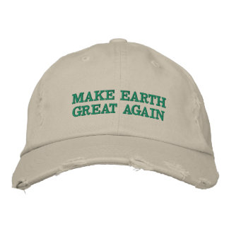 Gorra Bordada Haga la tierra grande (y el verde!) otra vez
