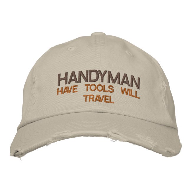 GORRA BORDADA HANDYMAN - TENER HERRAMIENTAS VIAJARÁ (Anverso)