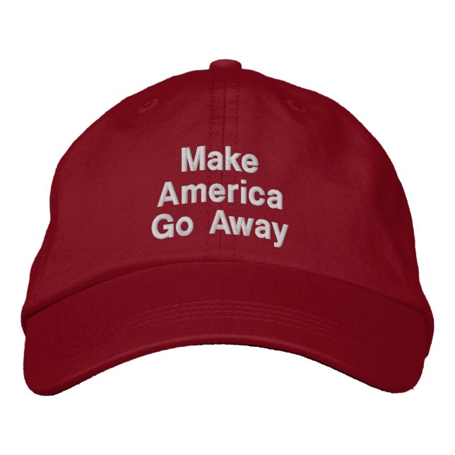 Gorra Bordada Haz que Estados Unidos Desaparezca (Anverso)