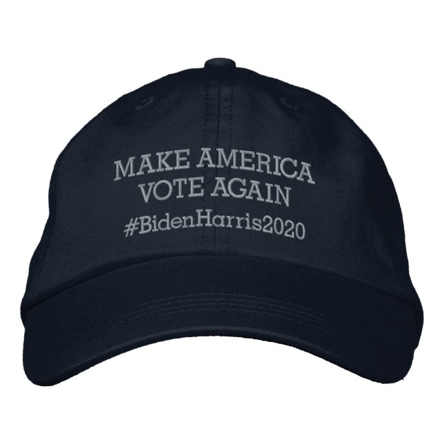 Gorra Bordada Haz que Estados Unidos vote de nuevo, #BidenHarris (Anverso)