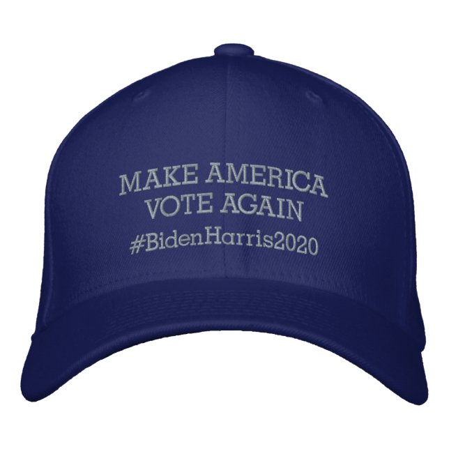 Gorra Bordada Haz que Estados Unidos vote de nuevo, #BidenHarris (Anverso)