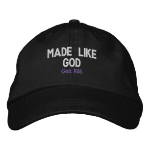 Gorra Bordada Hecho como Dios la Biblia Cita al Personalizar