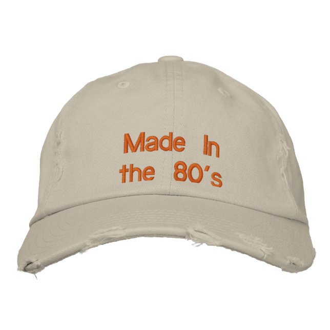 Gorra Bordada Hecho en los años 80 (Anverso)