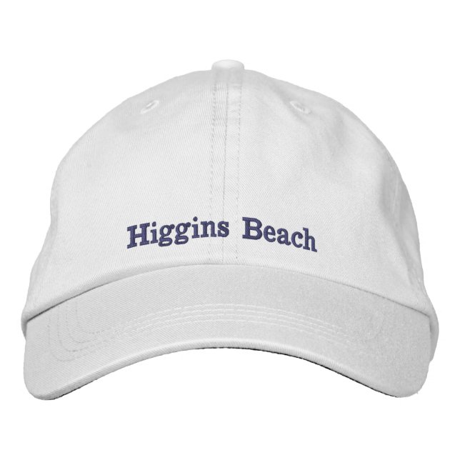 Gorra Bordada Higgins Beach Slate Grey Typography White (Anverso)