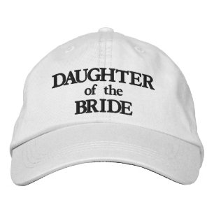 Gorra Bordada Hija de la Novia negro blanco elegante boda