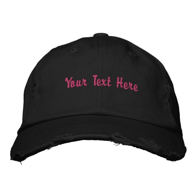 Gorra Bordada Hilos del Distrito de Estilo Chino Twill Deteriora (Anverso)