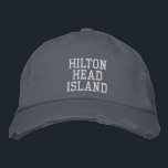 Gorra Bordada HILTON HEAD ISLAND Blue Vintage Style<br><div class="desc">HILTON HEAD ISLAND White Embroidered en gorra de algodón afligido al estilo azul vintage. Hace un regalo maravilloso para cualquiera que ame a Hilton Head SC! Si prefiere tener su texto personal, simplemente seleccione el botón "Personalizar esta plantilla" para introducir su elección de texto personalizado. El bordado también es personalizable...</div>