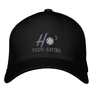 Gorra Bordada Ho Ho Ho diseño personalizado del copo de nieve