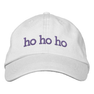 Gorra Bordada ho ho ho Navidades púrpura Typography Embroidered
