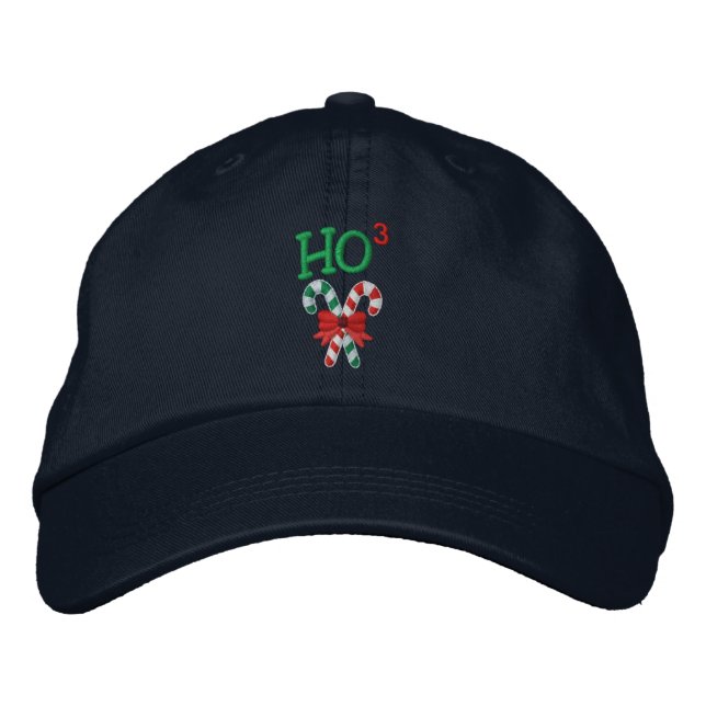 Gorra Bordada Ho Times Three Candy Canes (Anverso)