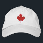 Gorra Bordada Hoja de arce de Canadá<br><div class="desc">Hoja de arce de Canadá en el rojo bordado en este gorra lindo para el día de Canadá o cualquier otro día para los canadienses.</div>