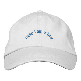 Gorra Bordada "hola soy un muchacho "