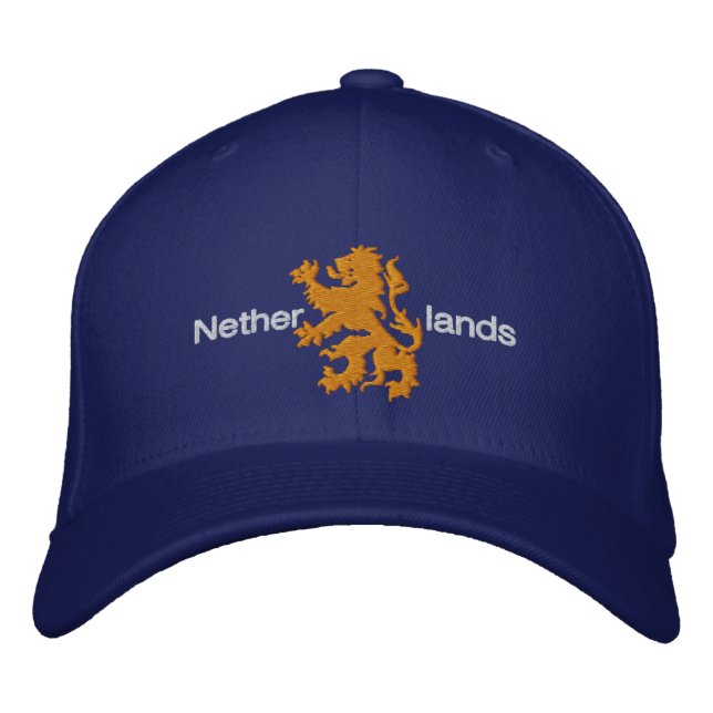 Gorra Bordada Holanda oranje Holandés Leon Dark Caps (Anverso)