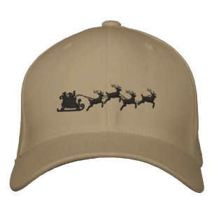 Gorra Bordada Holidays Santa Sleigh Ride Scene Embroidery