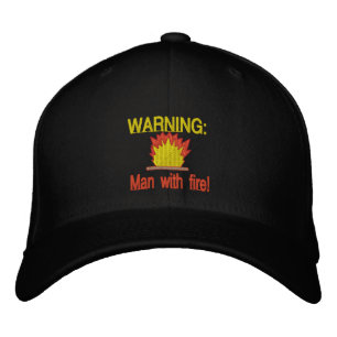 Gorra Bordada Hombre del Bbq con el fuego