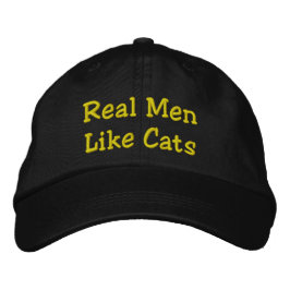 Gorra Bordada Hombres de verdad como gatos