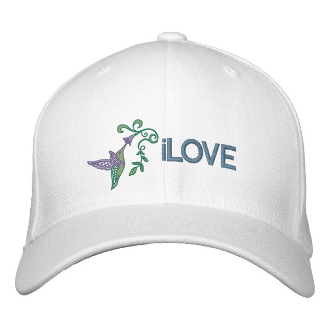 Gorra Bordada Hummingbird Garden (Anverso)