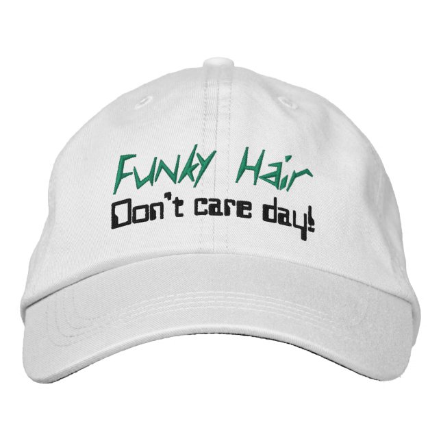 Gorra Bordada Humor capilar funky negro verde (Anverso)