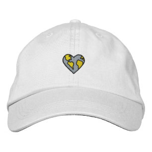 Gorra Bordada Icono del corazón de la Tierra divertida