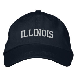 Gorra Bordada Illinois Embroidered Adjustable Cap Navy Blue