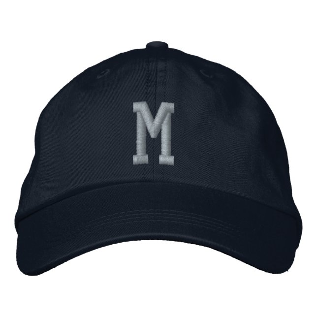 Gorra Bordada Inicial Negrita de Monograma Personalizado (Anverso)