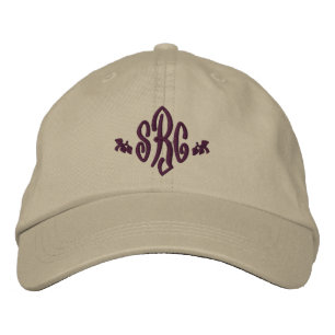 Gorra Bordada Iniciales de monograma personalizadas elegantes