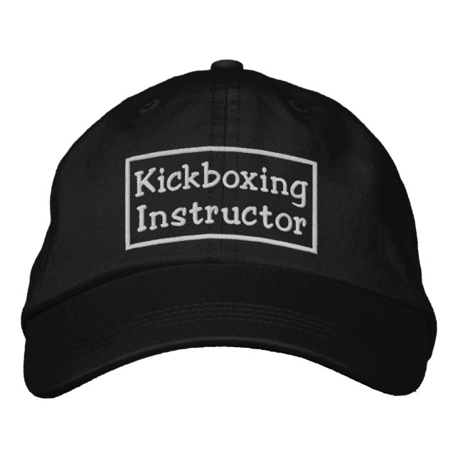Gorra Bordada Instructor de Kickboxing (Anverso)