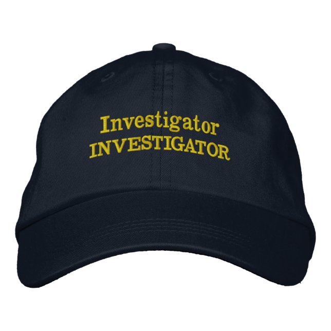 Gorra Bordada INVESTIGADOR Funny Novedad Investigator (Anverso)