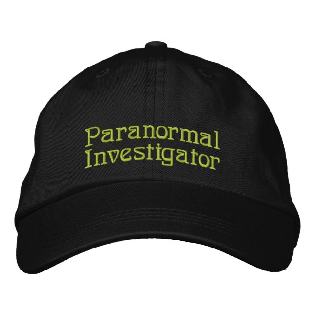 Gorra Bordada Investigador paranormal (Anverso)