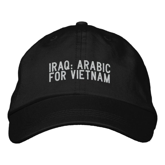 Gorra Bordada iraq: árabe para vietnam (Anverso)