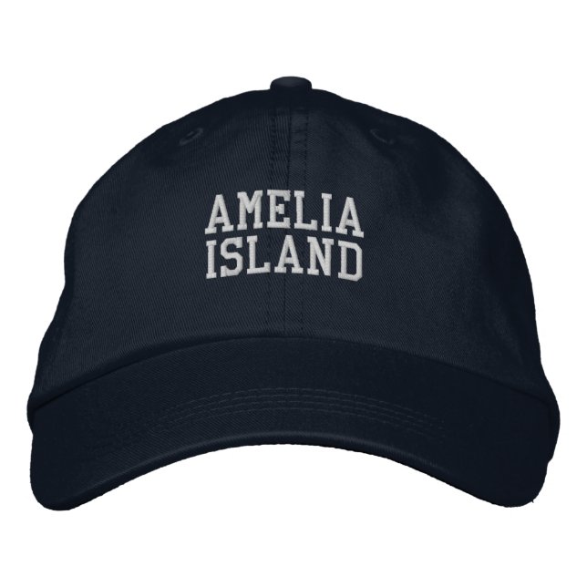Gorra Bordada Isla de Amelia Florida Bocador de Béisbol (Anverso)