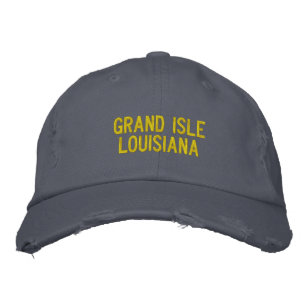 Gorra Bordada Isla Grande, Luisiana Bordeada Cap