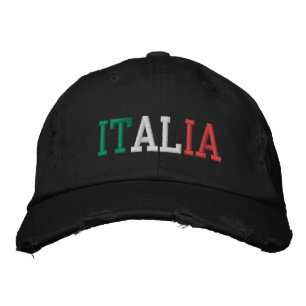 Gorra Bordada ITALIA Italia Colores Verde Blanco Rojo Estilo Vin