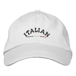 Gorra Bordada Italiano y Bandera de Italia