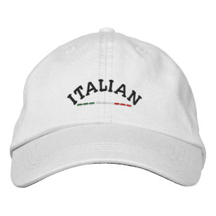 Gorra Bordada Italiano y Bandera de Italia