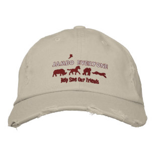 Gorra Bordada Jambo Todos ayudan a salvar animales en peligro